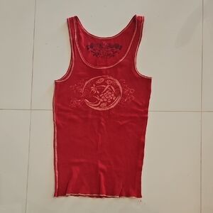 "Gap 1969" Vintage Red Ribbed Tank Top Size Medium